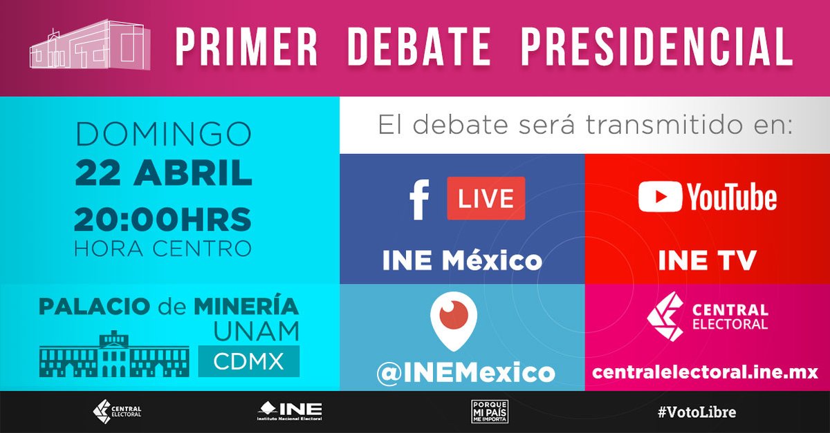 A qué hora es el primer debate presidencial 2018 Unión Jalisco